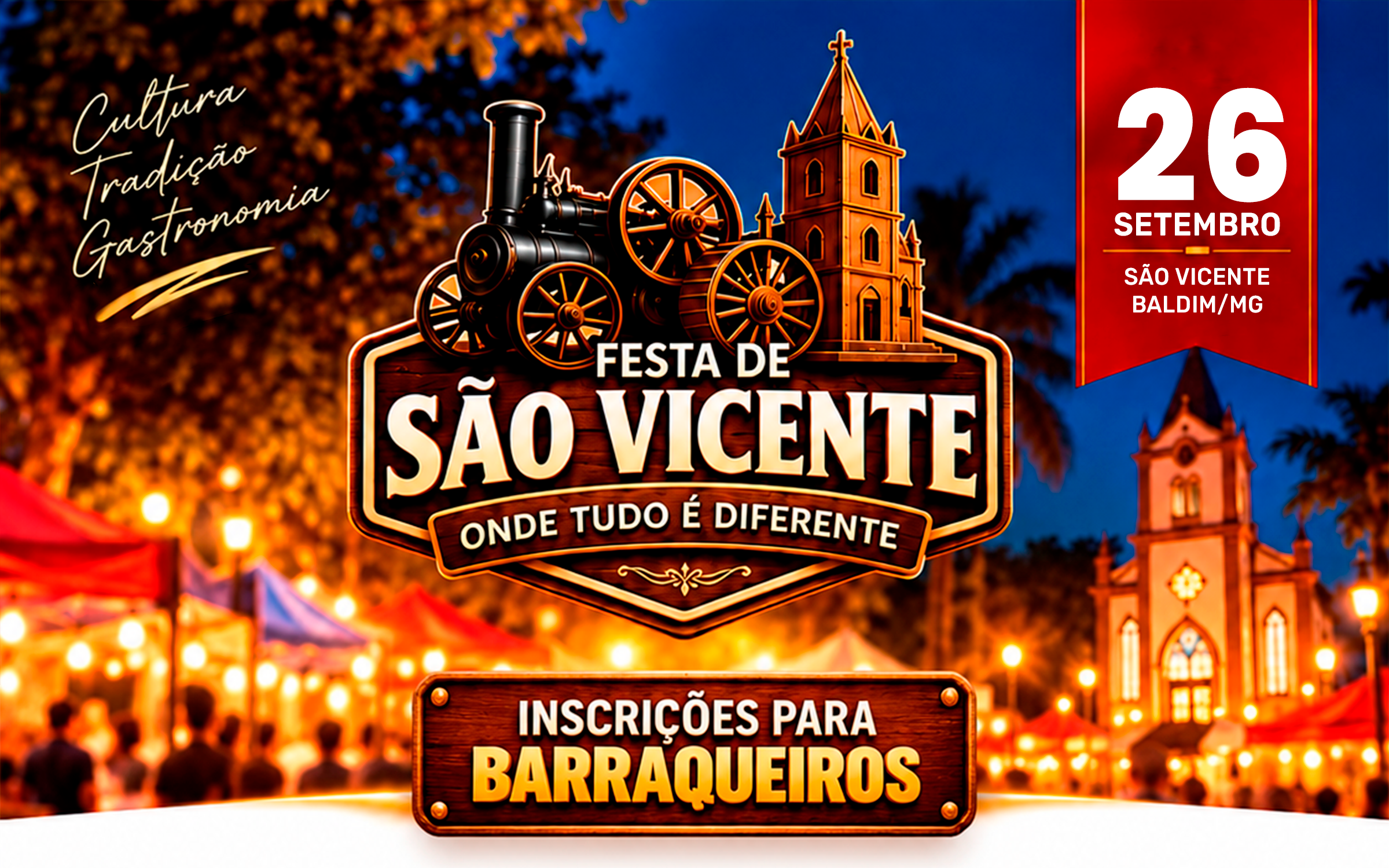 Inscrições para Barraqueiros | Festa de São Vicente 2026